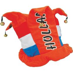 Belletjeshoed oranje Holland met rood-wit-blauwe vlag | EK Voetbal 2020 2021 | Nederlands elftal belhoed | Nederland supporter hoed | Holland souvenir